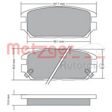 1170475 METZGER Комплект тормозных колодок, дисковый тормоз