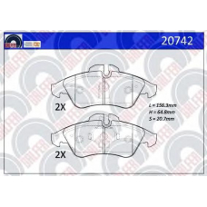 20742 GALFER Комплект тормозных колодок, дисковый тормоз
