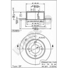 BS 7428 BRECO Тормозной диск