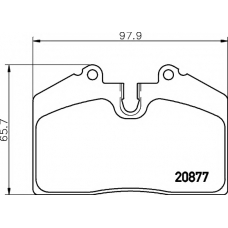 2087708 TEXTAR Комплект тормозных колодок, дисковый тормоз