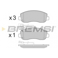 BP3439 BREMSI Комплект тормозных колодок, дисковый тормоз
