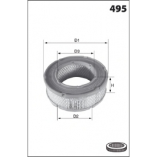 EL833 MECAFILTER Воздушный фильтр