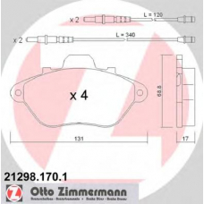 21298.170.1 ZIMMERMANN Комплект тормозных колодок, дисковый тормоз