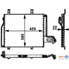 8FC 351 317-411 HELLA Конденсатор, кондиционер