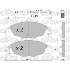 822-334-0 CIFAM Комплект тормозных колодок, дисковый тормоз