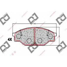 BP1551 DJ PARTS Комплект тормозных колодок, дисковый тормоз