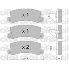 822-161-0 CIFAM Комплект тормозных колодок, дисковый тормоз