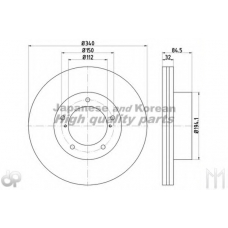 T603-45 ASHUKI Тормозной диск