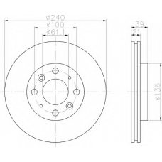 8DD 355 108-151 HELLA Тормозной диск