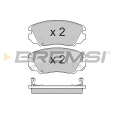 BP3376 BREMSI Комплект тормозных колодок, дисковый тормоз