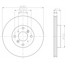 8DD 355 104-991 HELLA Тормозной диск