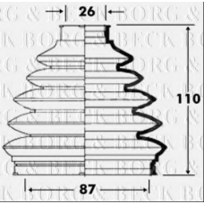 BCB6097 BORG & BECK Пыльник, приводной вал
