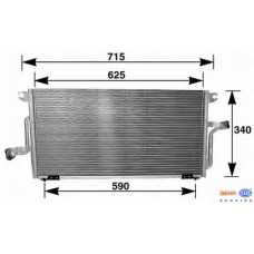 8FC 351 037-361 HELLA Конденсатор, кондиционер