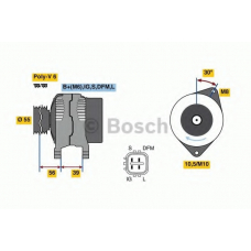 0 986 080 460 BOSCH Генератор