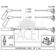 4.9393 FACET Комплект проводов зажигания