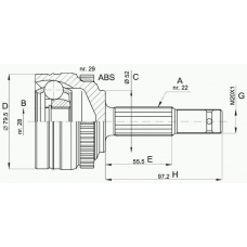 CVJ5114.10 OPEN PARTS Шарнирный комплект, приводной вал