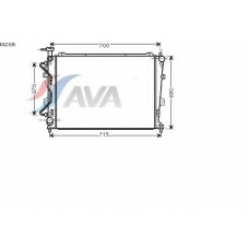 KA2106 AVA Радиатор, охлаждение двигателя