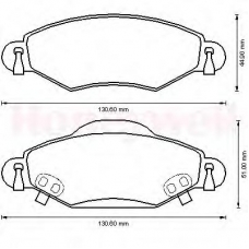 572510B BENDIX Комплект тормозных колодок, дисковый тормоз