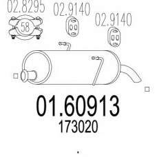 01.60913 MTS Глушитель выхлопных газов конечный