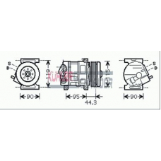 8408601 KUHLER SCHNEIDER Компрессор, кондиционер