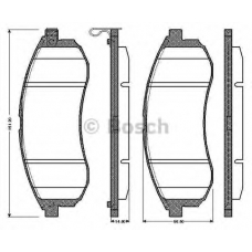 0 986 TB2 888 BOSCH Комплект тормозных колодок, дисковый тормоз