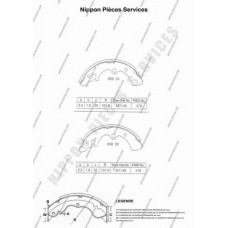 N350N00 NPS Комплект тормозных колодок