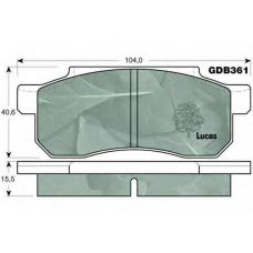 GDB361 TRW Комплект тормозных колодок, дисковый тормоз