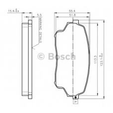 0 986 TB3 023 BOSCH Комплект тормозных колодок, дисковый тормоз