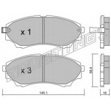 6260 TRUSTING Комплект тормозных колодок