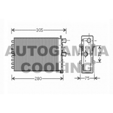 104429 AUTOGAMMA Теплообменник, отопление салона