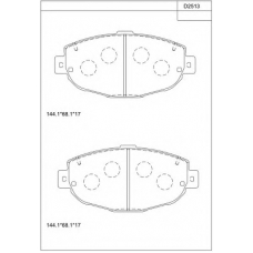 KD2513 ASIMCO Комплект тормозных колодок, дисковый тормоз