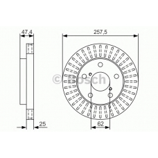 0 986 479 U05 BOSCH Тормозной диск