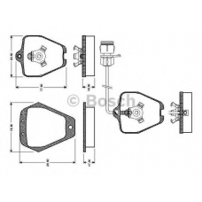 0 986 TB2 720 BOSCH Комплект тормозных колодок, дисковый тормоз