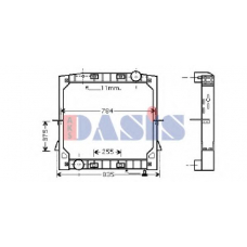 400011N AKS DASIS Радиатор, охлаждение двигателя
