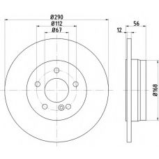 8DD 355 105-941 HELLA PAGID Тормозной диск