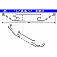 11.8116-0273.1 ATE Пружина, тормозной суппорт