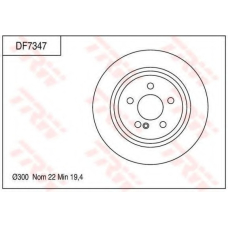 DF7347 TRW Тормозной диск