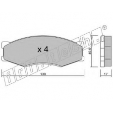 068.0 fri.tech. Комплект тормозных колодок, дисковый тормоз