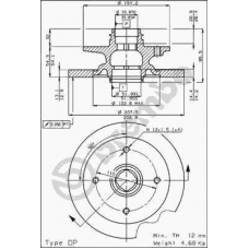 08.3957.10 BREMBO Тормозной диск