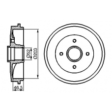 0 986 477 124 BOSCH Тормозной барабан