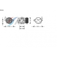 PRK036 AVA Компрессор, кондиционер