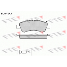 BL1970A3 FTE Комплект тормозных колодок, дисковый тормоз