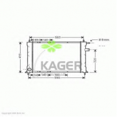 31-0085 KAGER Радиатор, охлаждение двигателя