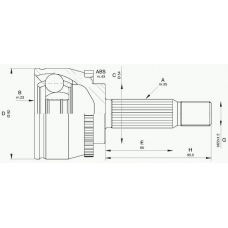 CVJ5601.10 OPEN PARTS Шарнирный комплект, приводной вал