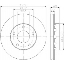 8DD 355 115-181 HELLA Тормозной диск