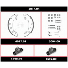 3017.04 ROADHOUSE Комплект тормозов, барабанный тормозной механизм
