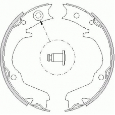 4734.00 ROADHOUSE Комплект тормозных колодок, стояночная тормозная с