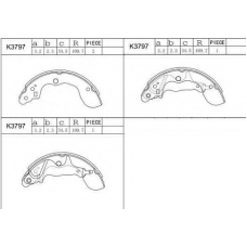 K3797 ASIMCO Комплект тормозных колодок