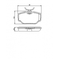 0 986 424 564 BOSCH Комплект тормозных колодок, дисковый тормоз