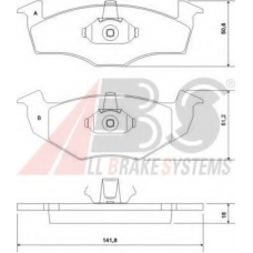 P 85 031 ABS Комплект тормозных колодок, дисковый тормоз